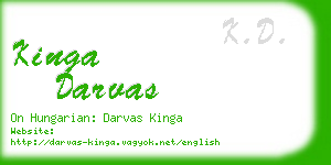 kinga darvas business card